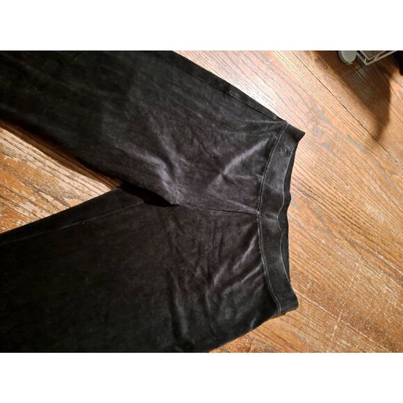 Karen Scott Sport PM Black Velour Elastic Waist Full-Length Pants Petite Medium - Picture 2 of 3